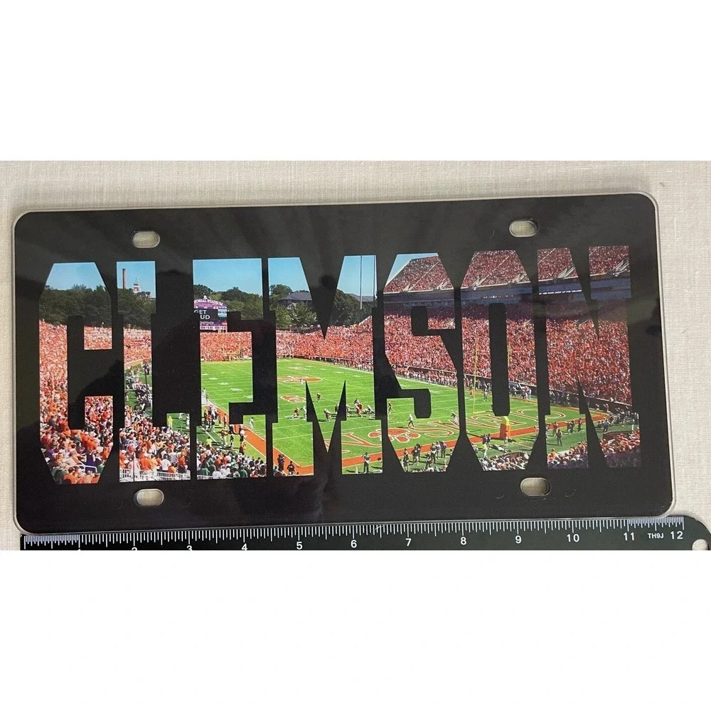 Clemson University Football Acrylic License Plate - Official Licensed Collegiate